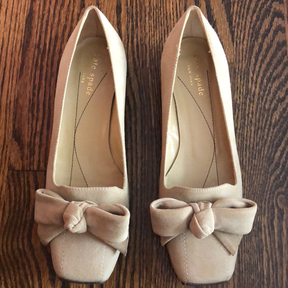 Kate Spade Suede Beige Flats